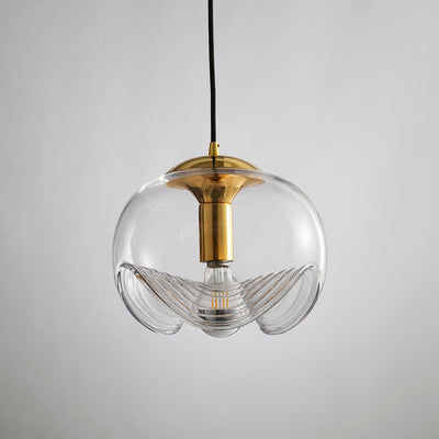Willa Pendant Lamp Glass Wave Mid Century Vintage