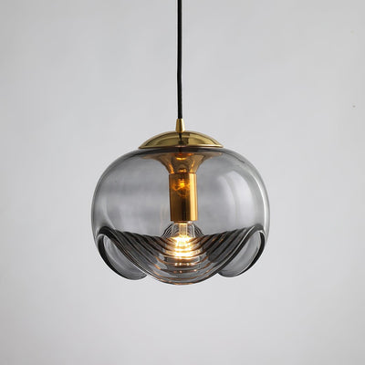 Willa Pendant Lamp Glass Wave Mid Century Vintage