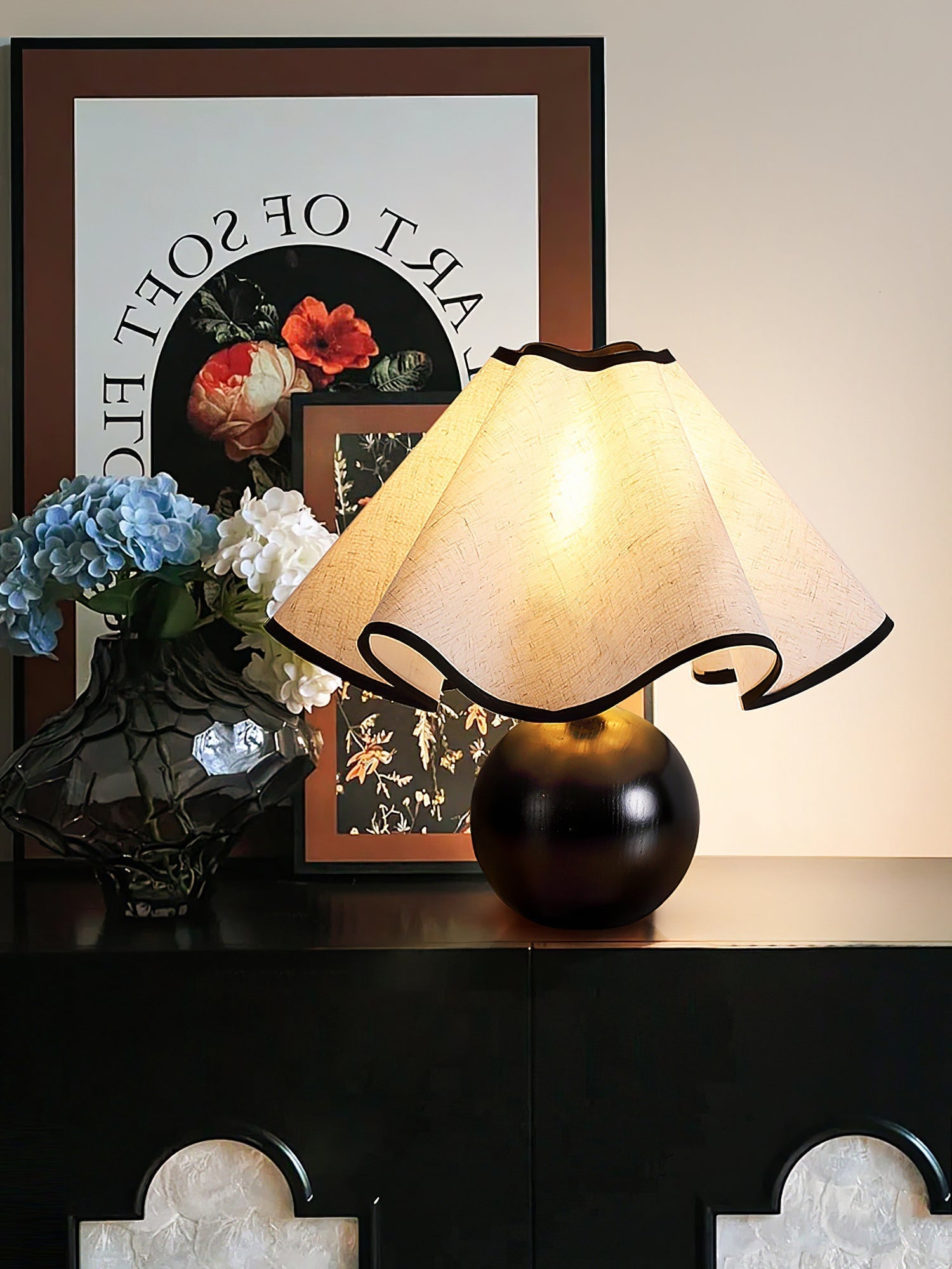 Kalion Wood Fabric Table Lamp