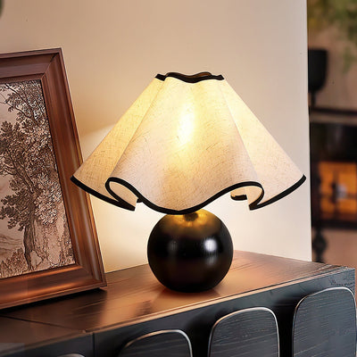 Kalion Wood Fabric Table Lamp