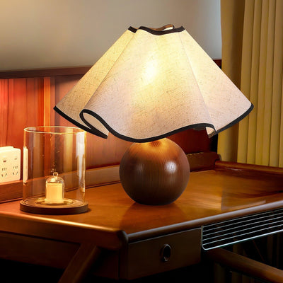 Kalion Wood Fabric Table Lamp