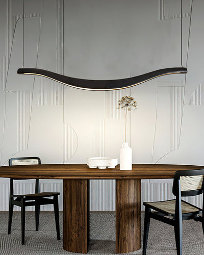 Elvuaria Chandelier Wood Waveform Elegant