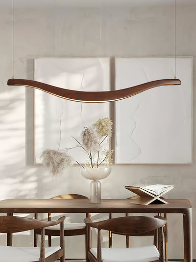 Elvuaria Chandelier Wood Waveform Elegant