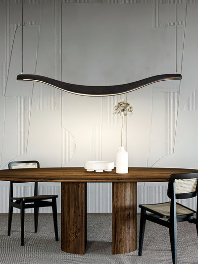 Elvuaria Chandelier Wood Waveform Elegant