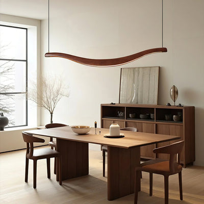 Elvuaria Chandelier Wood Waveform Elegant
