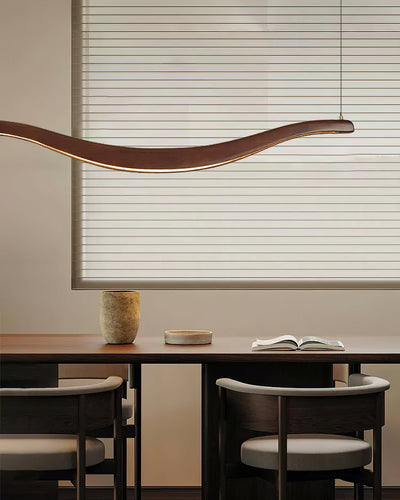 Elvuaria Chandelier Wood Waveform Elegant