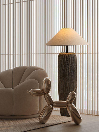 Hael Weathered Wood Grain Floor Lamp