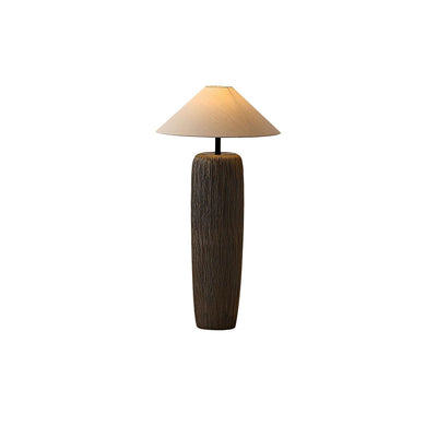 Hael Weathered Wood Grain Floor Lamp