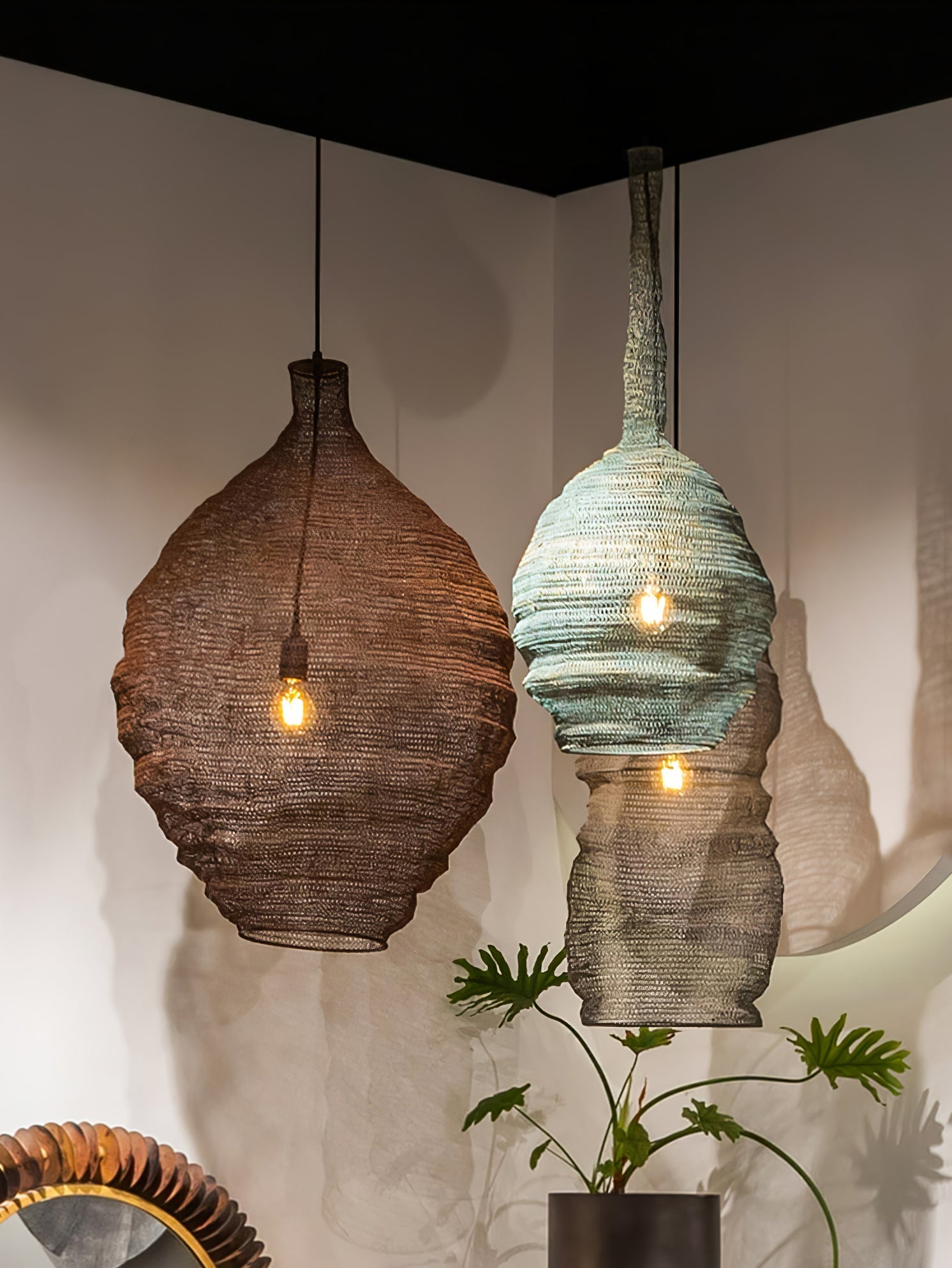 Vae Industrial Wire Pendant Lamps