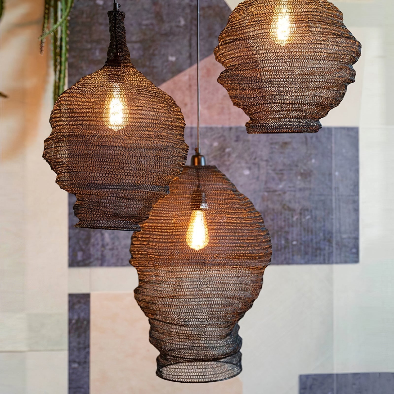 Vae Industrial Wire Pendant Lamps