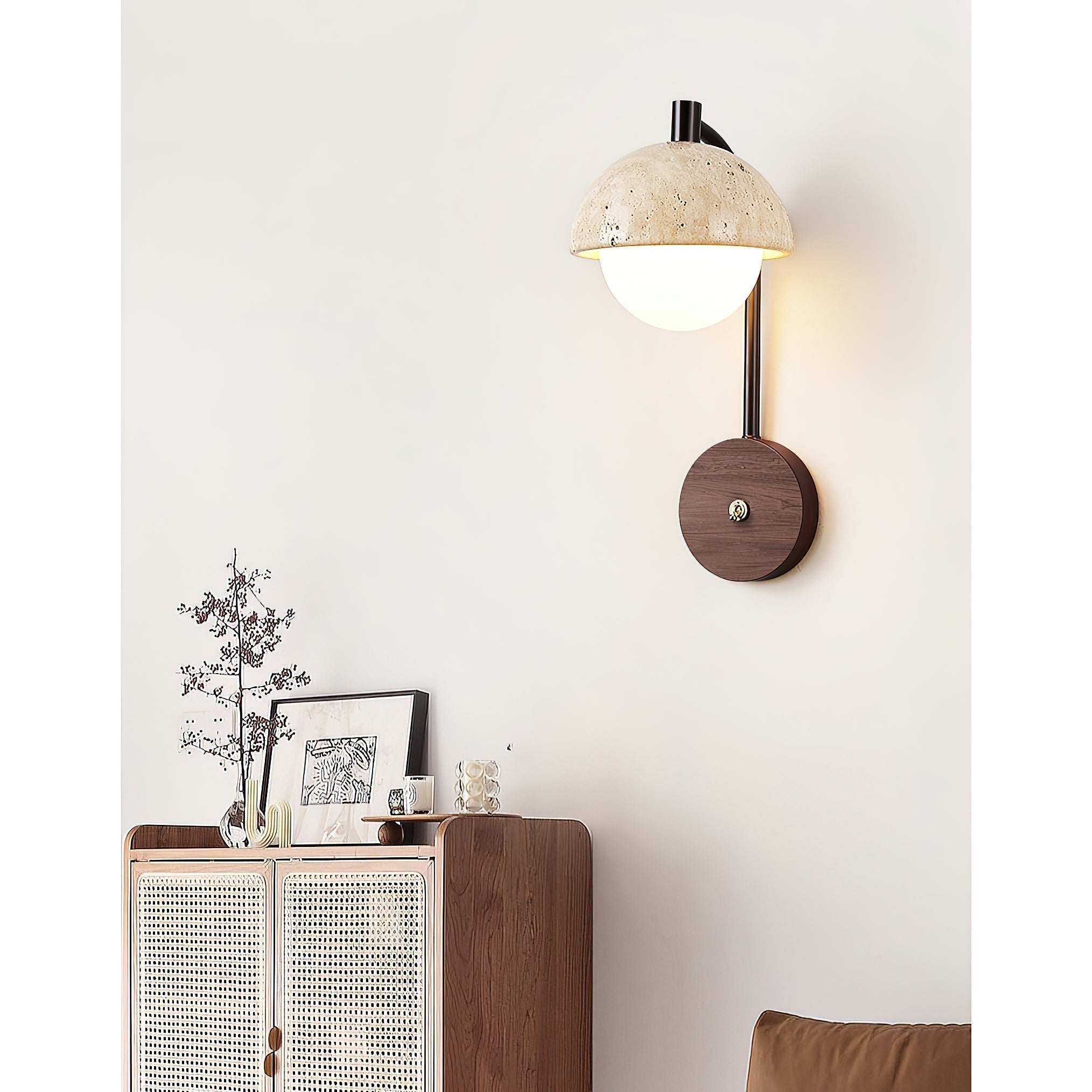Valelaine Travertine Wall Lamp
