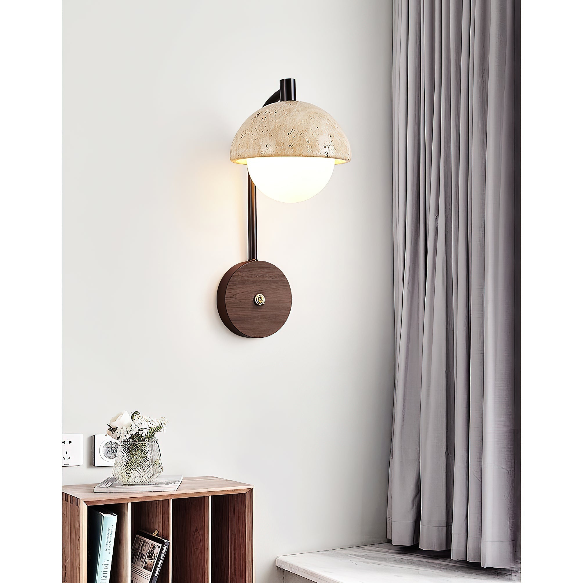 Valelaine Travertine Wall Lamp