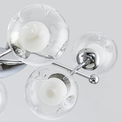 Lioreaine Chandelier Chrome Glass