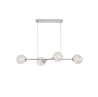 Lioreaine Chandelier Chrome Glass