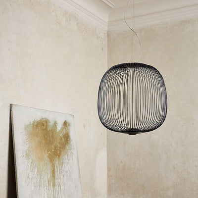 Aero Lightweight Spokes Cage Pendant Light - Neutral Decor