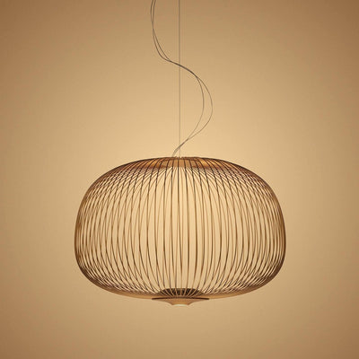 Aero Lightweight Spokes Cage Pendant Light - Neutral Decor