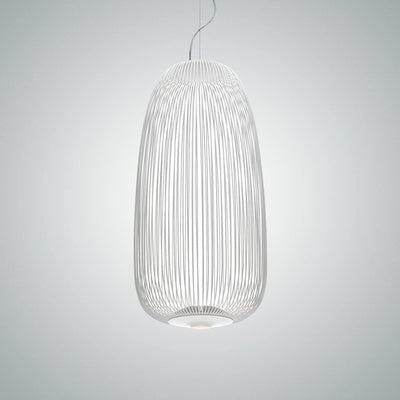 Aero Lightweight Spokes Cage Pendant Light - Neutral Decor
