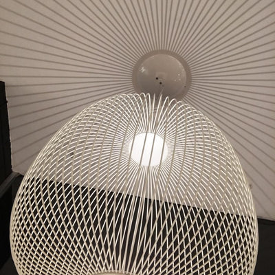 Aero Lightweight Spokes Cage Pendant Light - Neutral Decor