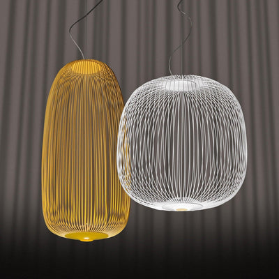 Aero Lightweight Spokes Cage Pendant Light - Neutral Decor