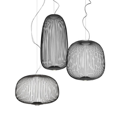 Aero Lightweight Spokes Cage Pendant Light - Neutral Decor