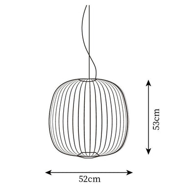 Aero Lightweight Spokes Cage Pendant Light - Neutral Decor