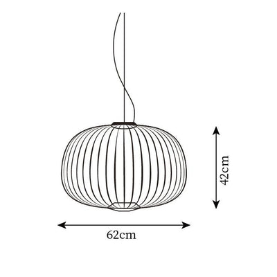 Aero Lightweight Spokes Cage Pendant Light - Neutral Decor