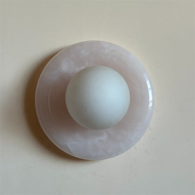 Aursilos Premium Nordic Art White Jade Glass Sconce Wall Lamp - Neutral Decor
