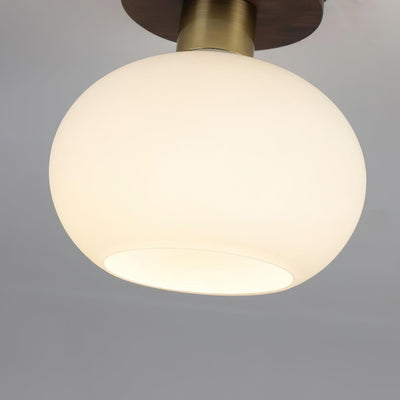 Elorusl Nordic Art White Shell Glass Ceiling Lamp