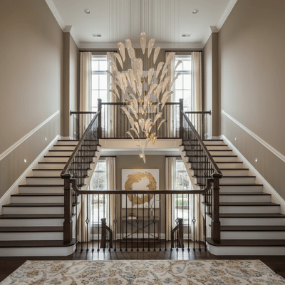 Plume Glow White Feather Art Deco Customize Chandelier