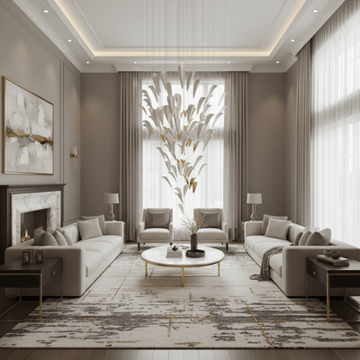 Plume Glow White Feather Art Deco Customize Chandelier