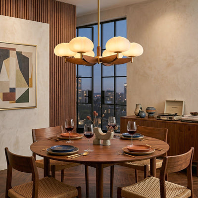 Merewood Ash Wood Chandelier