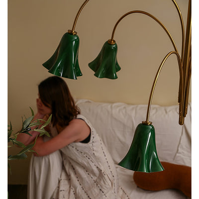 EmeraldBell Glass Pendant Chandelier