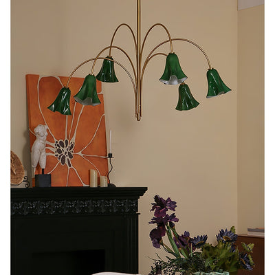 EmeraldBell Glass Pendant Chandelier