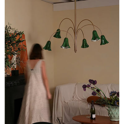 EmeraldBell Glass Pendant Chandelier