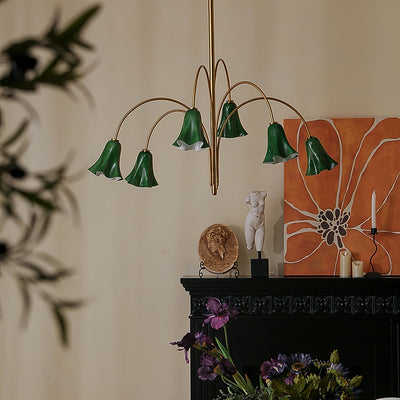 EmeraldBell Glass Pendant Chandelier