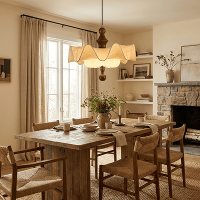 Vivienne Whisper Scalloped Pendant Lamp