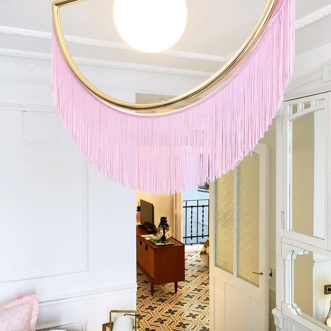 Sirove Pendant Lamp Fabric Fringe Globe Retro Bohemian
