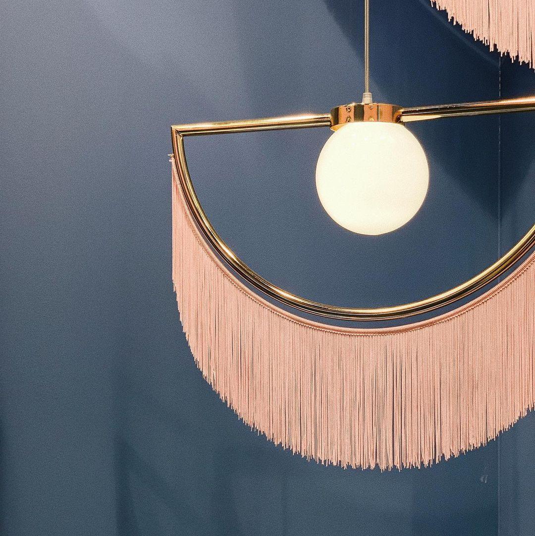 Sirove Pendant Lamp Fabric Fringe Globe Retro Bohemian