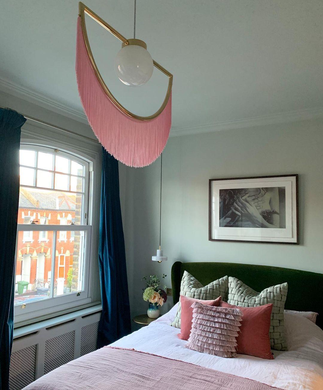 Sirove Pendant Lamp Fabric Fringe Globe Retro Bohemian