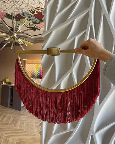 Sirove Pendant Lamp Fabric Fringe Globe Retro Bohemian