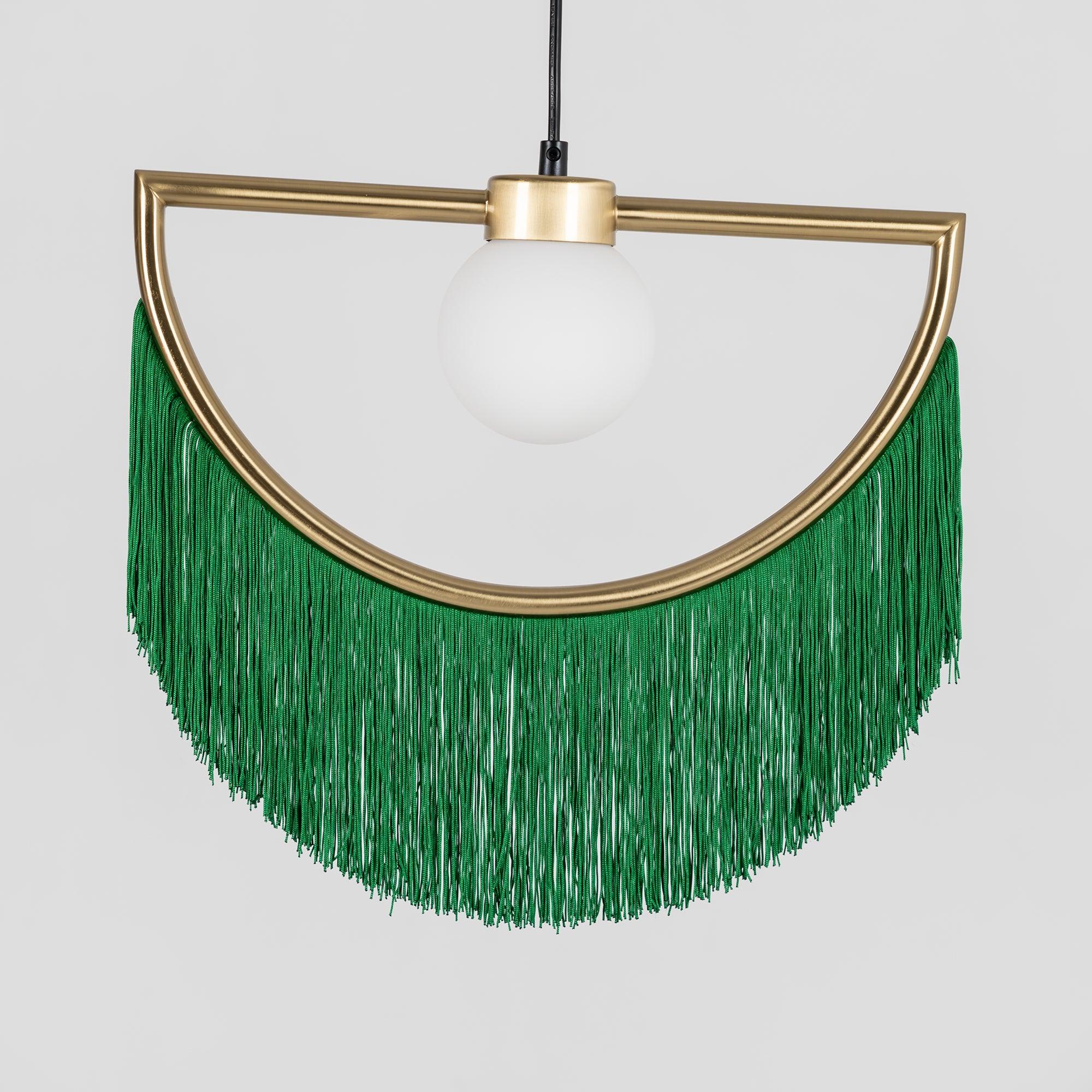 Sirove Pendant Lamp Fabric Fringe Globe Retro Bohemian