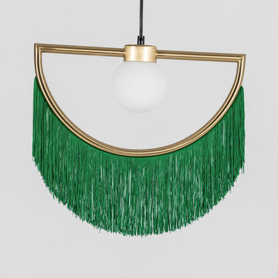 Sirove Pendant Lamp Fabric Fringe Globe Retro Bohemian