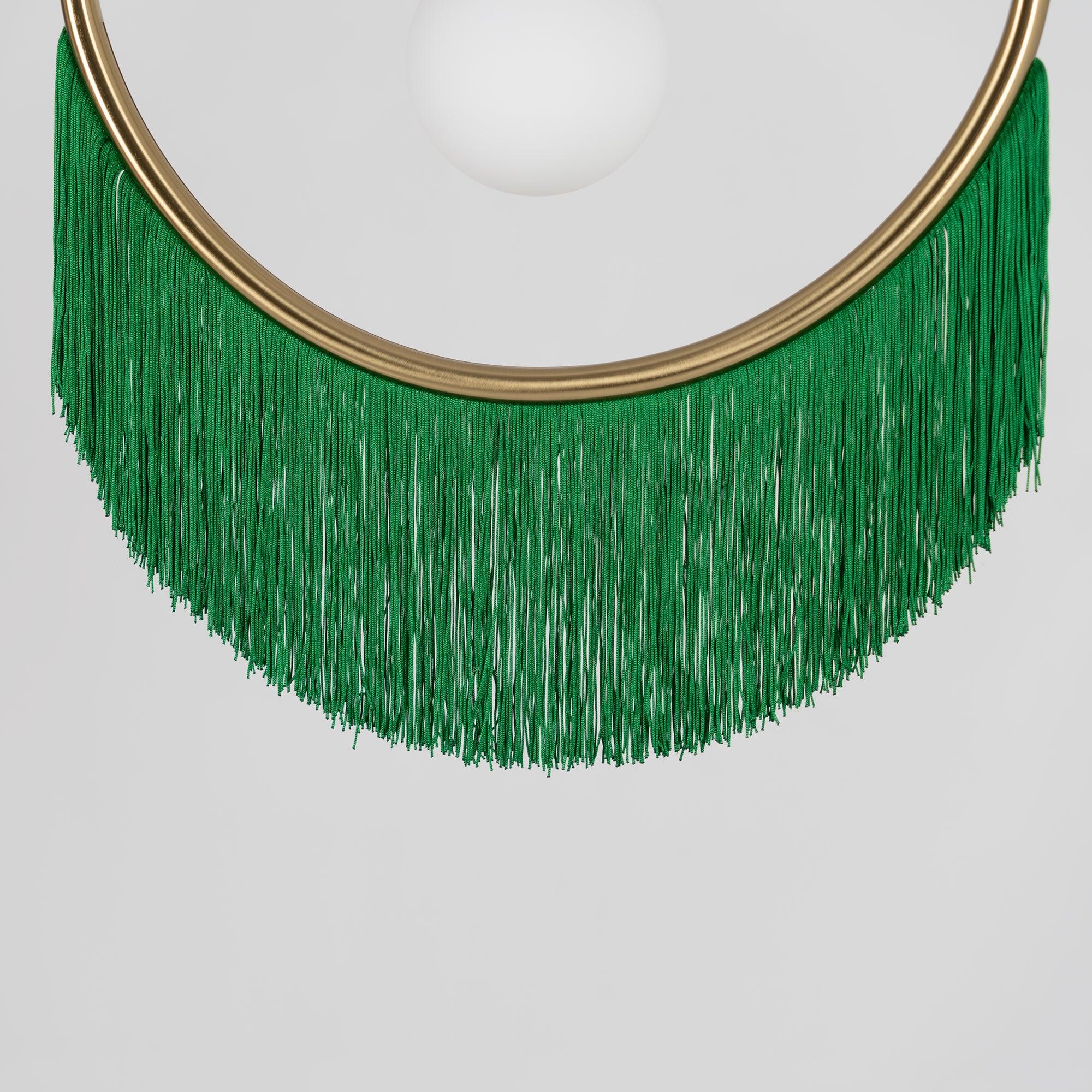 Sirove Pendant Lamp Fabric Fringe Globe Retro Bohemian