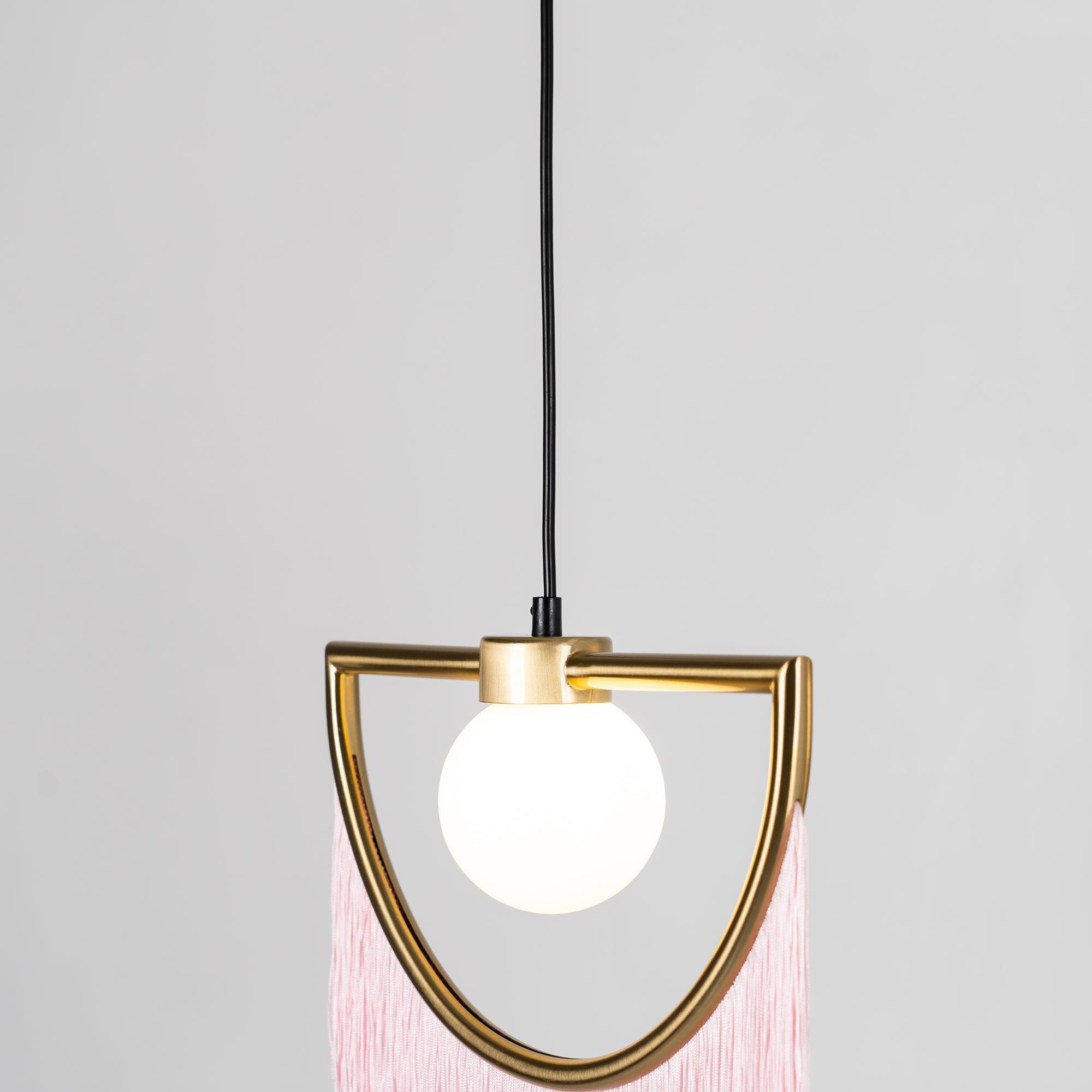 Sirove Pendant Lamp Fabric Fringe Globe Retro Bohemian