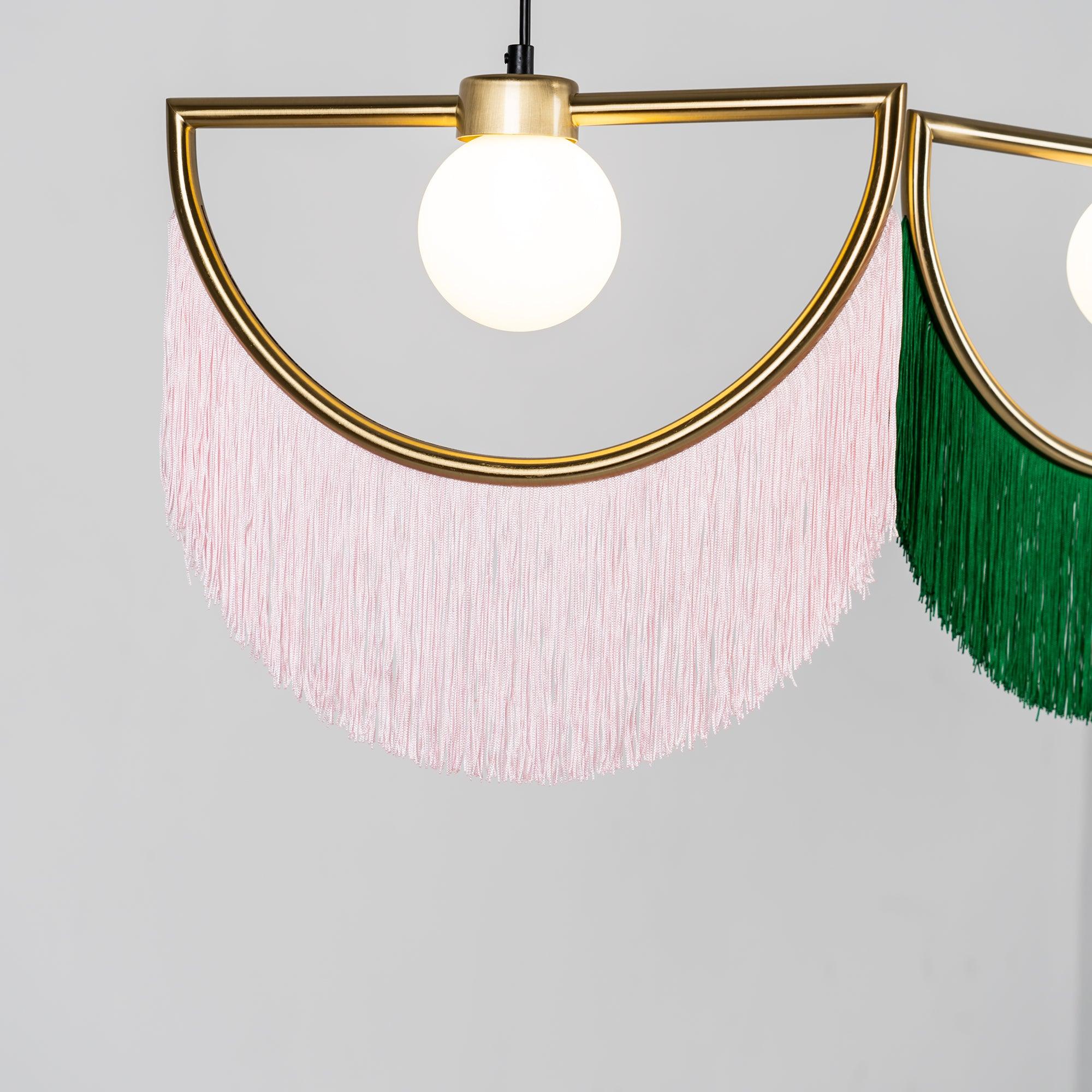 Sirove Pendant Lamp Fabric Fringe Globe Retro Bohemian
