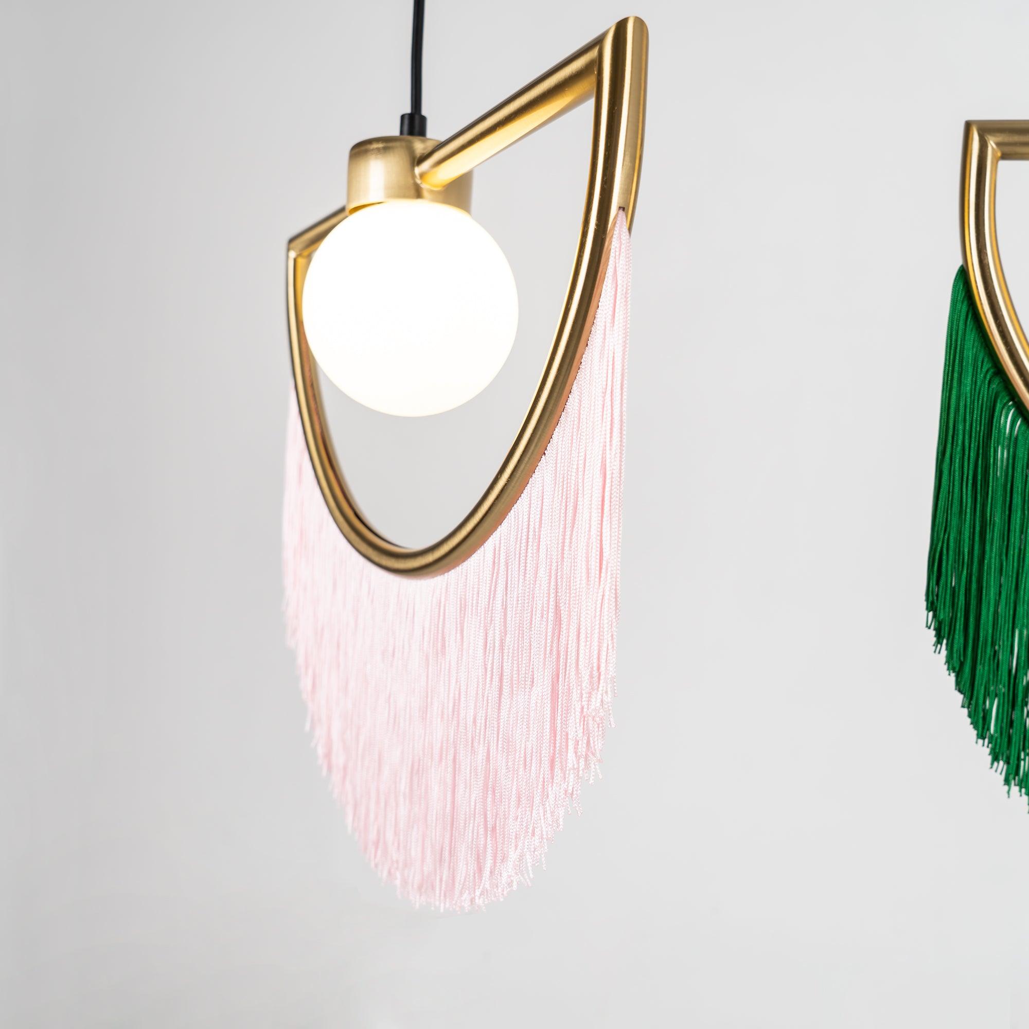 Sirove Pendant Lamp Fabric Fringe Globe Retro Bohemian