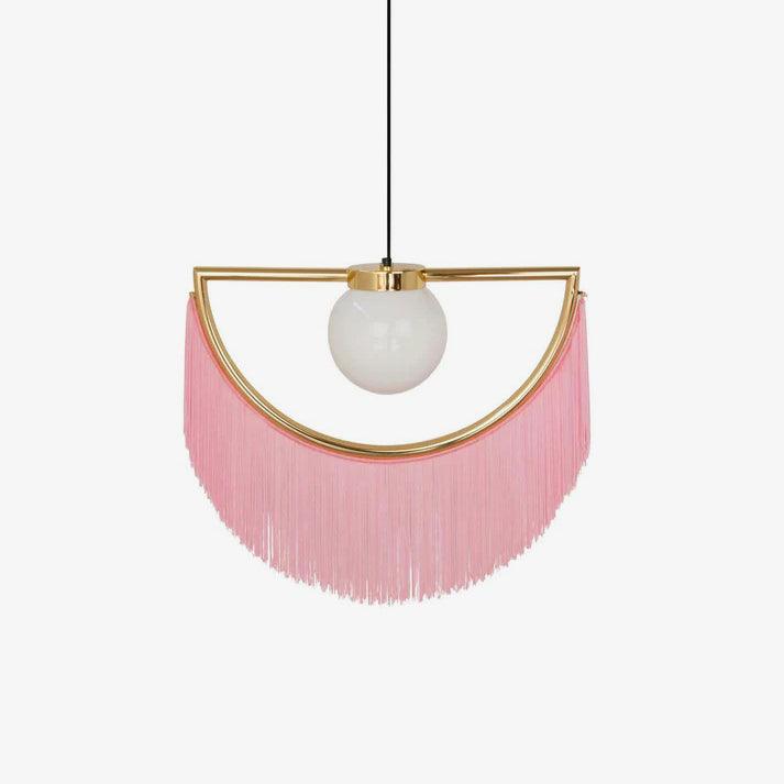 Sirove Pendant Lamp Fabric Fringe Globe Retro Bohemian