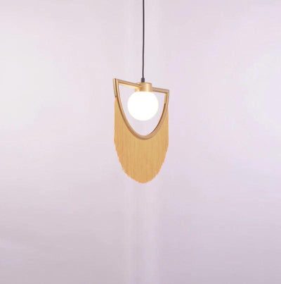 Sirove Pendant Lamp Fabric Fringe Globe Retro Bohemian