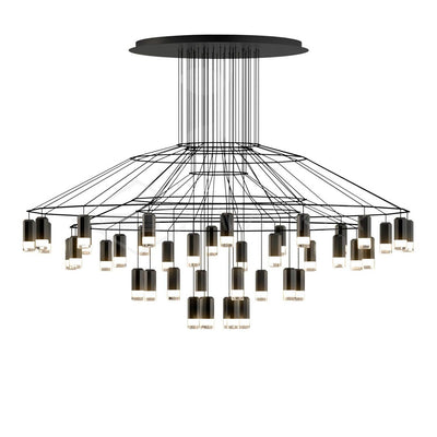 Tevenq Chandelier Lines Black Wireframe LED