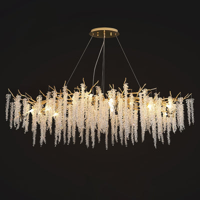 Elyivaine Chandelier Wisteria Flower Crystal